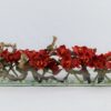 48″ Casa Moderna glass plate planter with red Cymbidiums